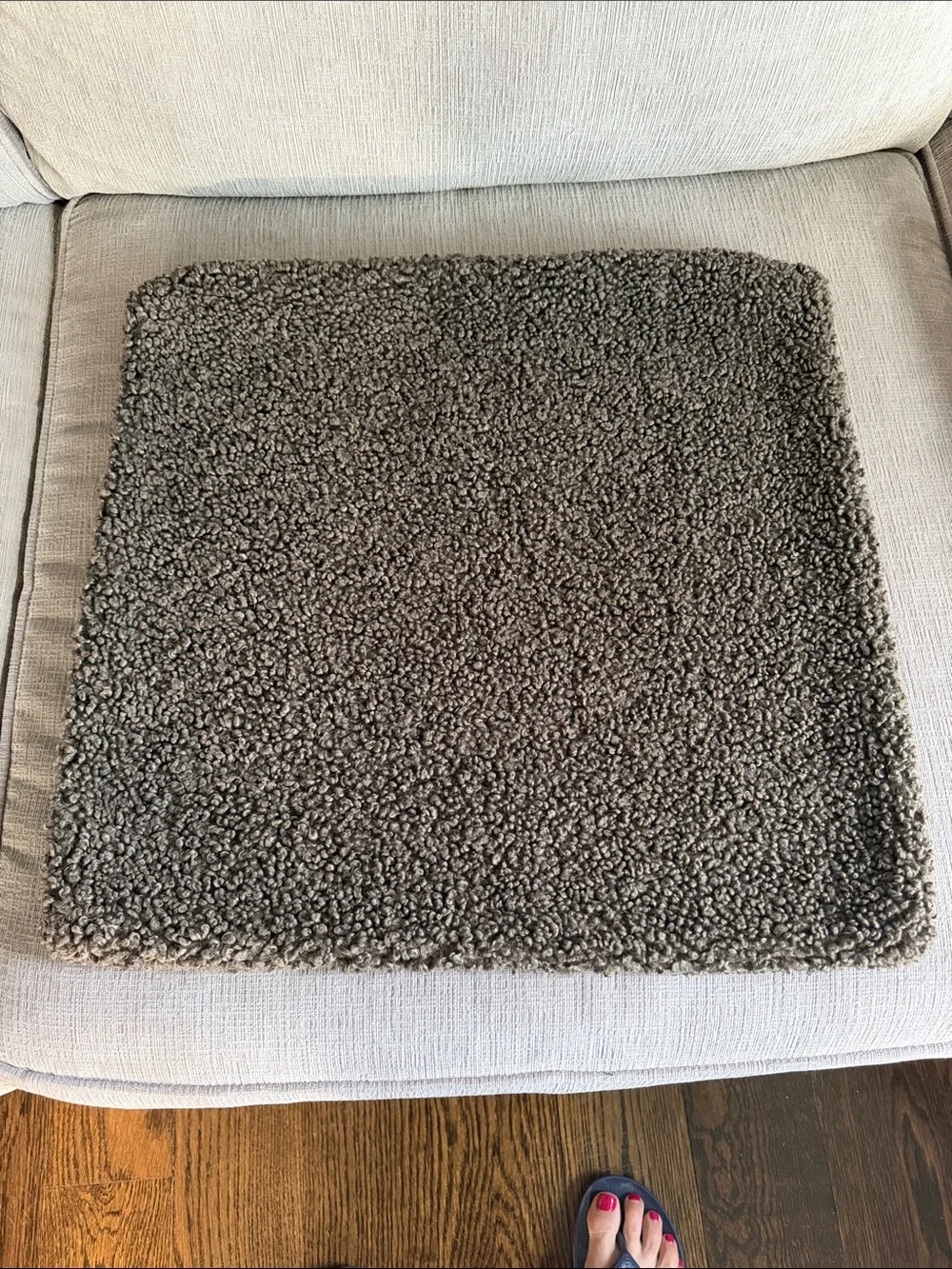Pottery Barn Brown Textured Sherpa Accent Pillow